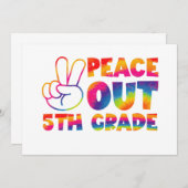 5年生さようなら タイダイ染め 最終日 招待状 (正面/裏面)