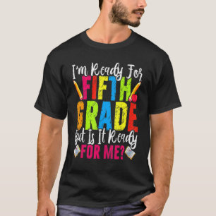 5年生にワクワク！学校初日の少年 Tシャツ