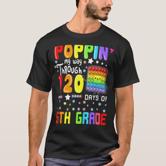 5年生のかわいいPの120日を通って私の道をポップ Tシャツ (正面)
