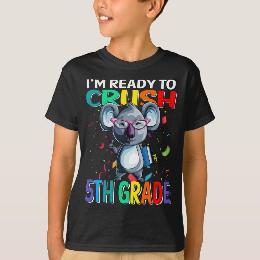 5年生のコアラ新学期を潰す Tシャツ (正面)
