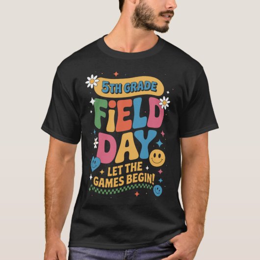 5年生のフィールドデイ レーテのゲーム 初心者男子 Tシャツ (正面)