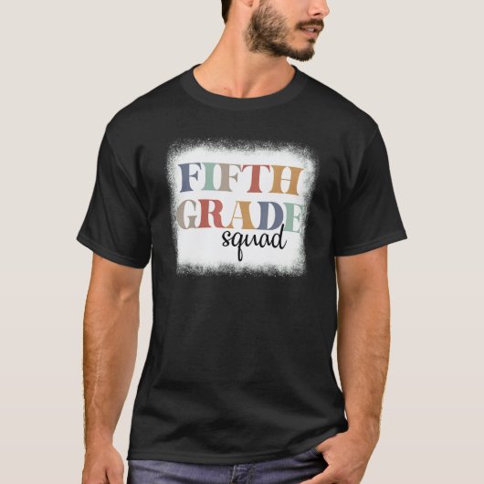 5年生の仲間 先生 生徒 小学校の初めての日 Tシャツ (正面)