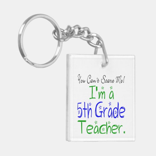 5年生の先生を怖おもしろいがらせる気になれない キーホルダー (正面左)