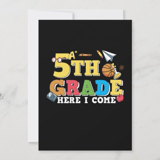 5年生の先生 5年生だ！ 招待状 (正面)