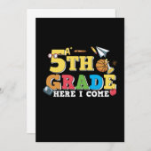 5年生の先生 5年生だ！ 招待状 (正面/裏面)