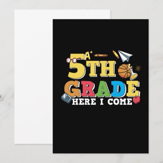 5年生の先生 5年生だ! 招待状 (正面/裏面)