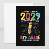 5年生の先生 5年生 世界中で 招待状 (正面/裏面)