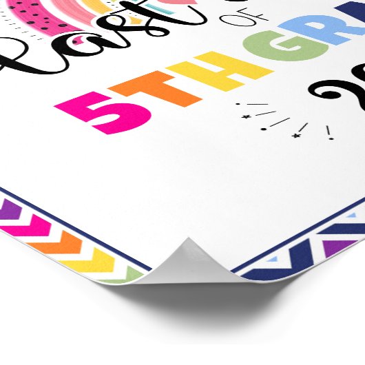 5年生の写真プロップサインの最終日 ポスター (角)