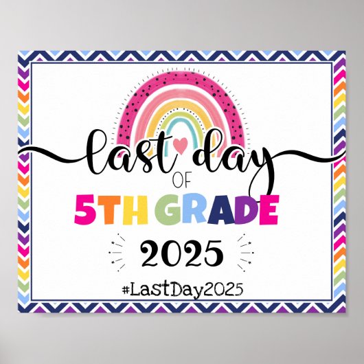 5年生の写真プロップサインの最終日 ポスター (正面)