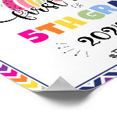 5年生の写真立て柱の看板の最初の日 ポスター (角)