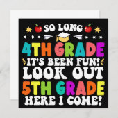 5年生の卒業式を見る長い4年生 案内状 (正面/裏面)