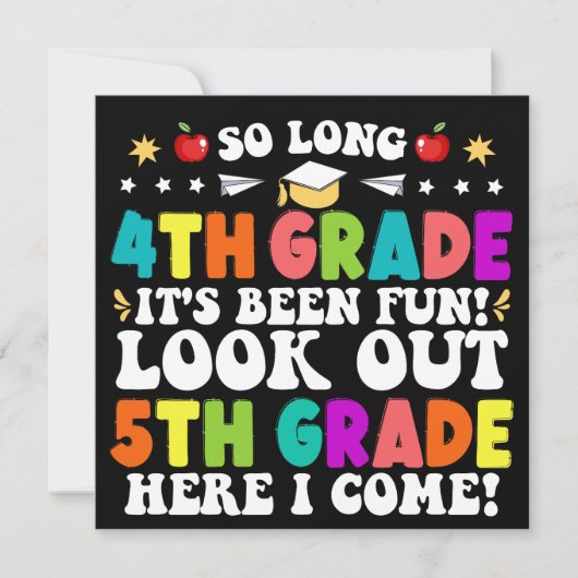 5年生の卒業式を見る長い4年生 案内状 (正面)