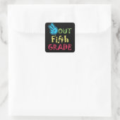 5年生の卒業生最終日の学校の平和 スクエアシール (バッグ)