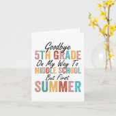 5年生の夏が始まる前に中学校への準備5 カード (黄色い花)