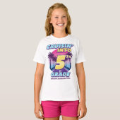 5年生の女の子のためのバック・トゥ・スクールクルーズ Tシャツ (正面フル)