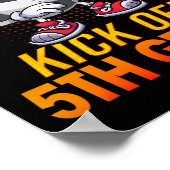 5年生の学生サッカーの恋人の先生を蹴る ポスター (角)