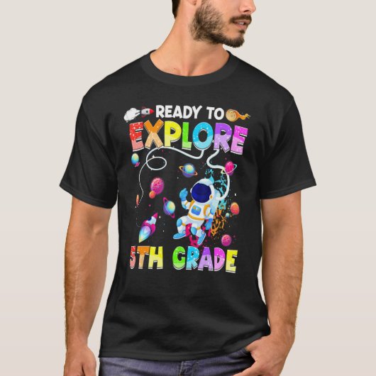 5年生の宇宙飛行士が学校に帰る準備 Tシャツ (正面)