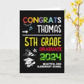 5年生の小学生あいさつ カード (黄色い花)