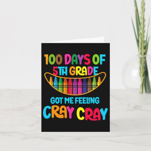 5年生の得Crayの感じ日 カード (正面)