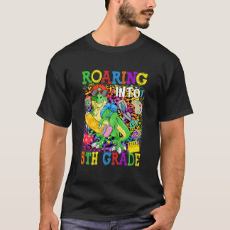 5年生の恐竜に轟音TレックスバックScho Tシャツ