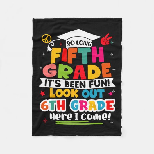 5年生の日（日）卒業生の子女の子き フリースブランケット (正面)