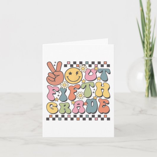 5年生の最後の日Groovy平和アウト5年生 カード (正面)