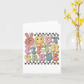 5年生の最後の日Groovy平和アウト5年生 カード (黄色い花)