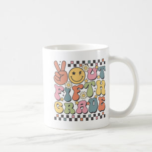 5年生の最後の日Groovy平和アウト5年生 コーヒーマグカップ