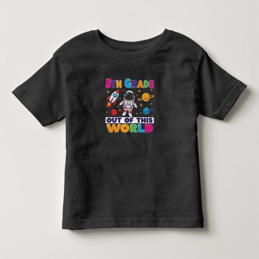 5年生の生徒と教師のための宇宙飛行士スペースTシャツ トドラーTシャツ (正面)