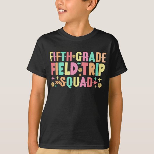 5年生の遠足分隊先生生徒学校 Tシャツ (正面)