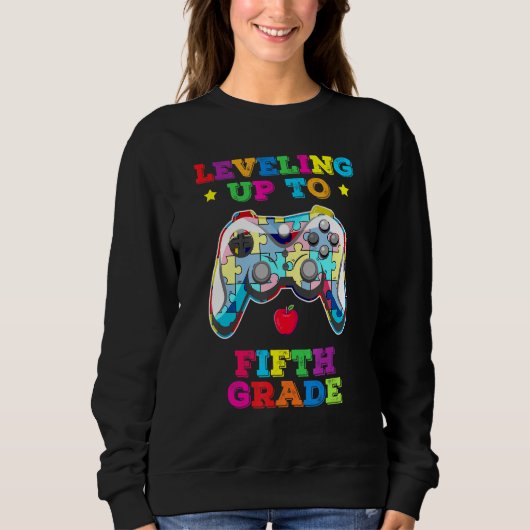 5年生まで自閉症ゲーマーをSchoに戻す スウェットシャツ (正面)