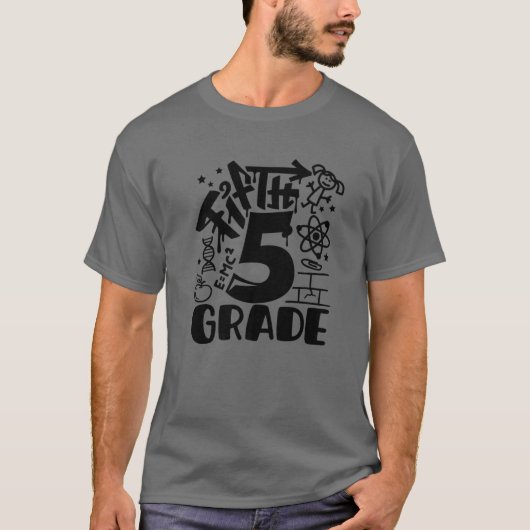 5年生グラフィティ5年生新学期 Tシャツ (正面)