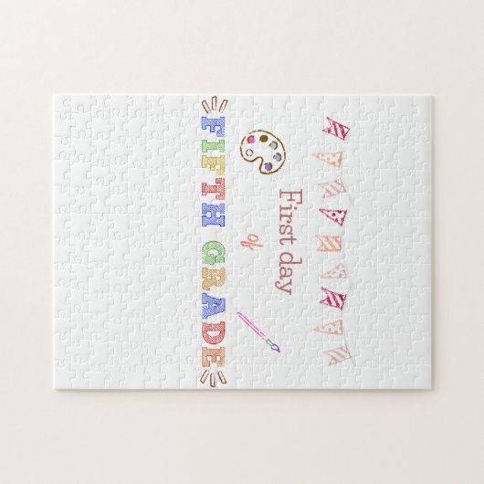 5年生シャツアートテーマの初日 ジグソーパズル (横)