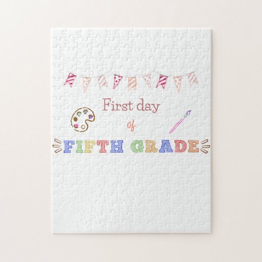 5年生シャツアートテーマの初日 ジグソーパズル (縦)