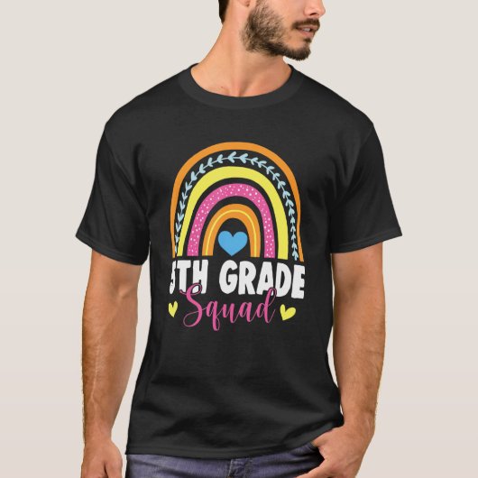 5年生スクワッドレインボー1日目新学期 Tシャツ (正面)