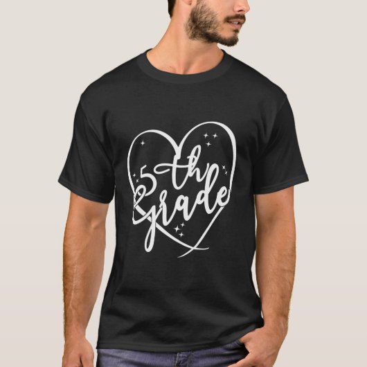 5年生チーム担任生徒 5年生ハート Tシャツ (正面)
