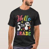 5年生パンダのバックトゥスクールグッズ Tシャツ (正面)