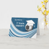 5年生パーソナライズ名番号青 カード (黄色い花)