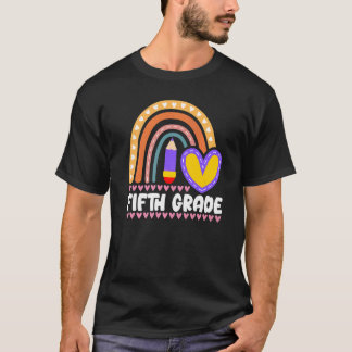 5年生レインボーガールズボーイズ先生チームキンダー Tシャツ