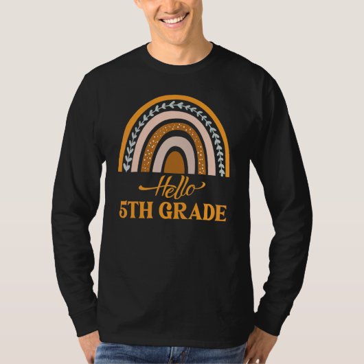 5年生レインボーハロー5年生新学期 Tシャツ (正面)