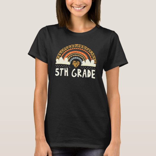 5年生レオパード先生新学期 Tシャツ (正面)
