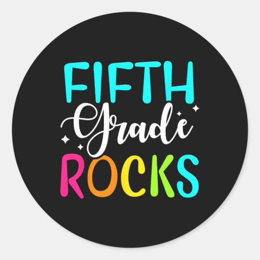 5年生ロックチーム5年生先生 ラウンドシール (正面)