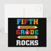 5年生ロックバックスクールのマッチング音楽先生 ポストカード (正面/裏面)