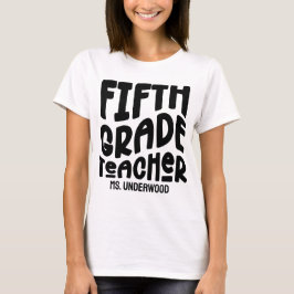 5年生先生シンプルホワイトカスタム Tシャツ