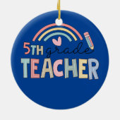 5年生先生チーム5年生スクワッドレインボー セラミックオーナメント (裏面)