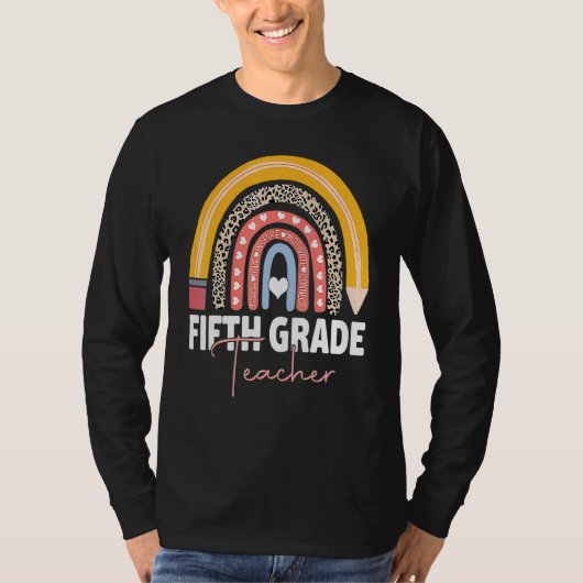 5年生先生チーム5年生スクワッドレインボー Tシャツ (正面)
