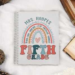 5年生先生パーソナライズされたギフト虹スパイラル ノートブック