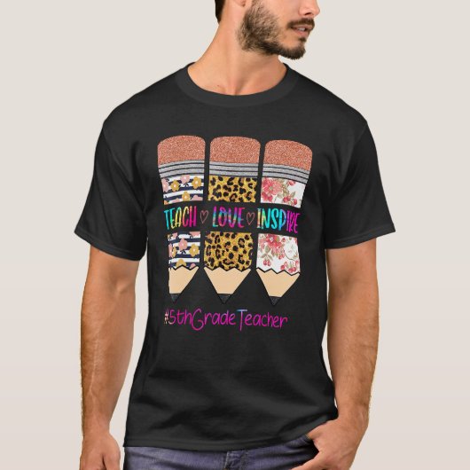 5年生先生ラヴ教えププラインスパイアイ・レオパール Tシャツ (正面)