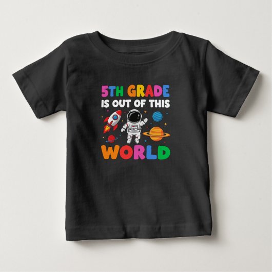 5年生先生宇宙飛行士宇宙 ベビーTシャツ (正面)