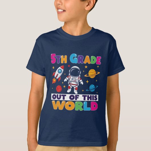 5年生先生宇宙飛行士宇宙 Tシャツ (正面)